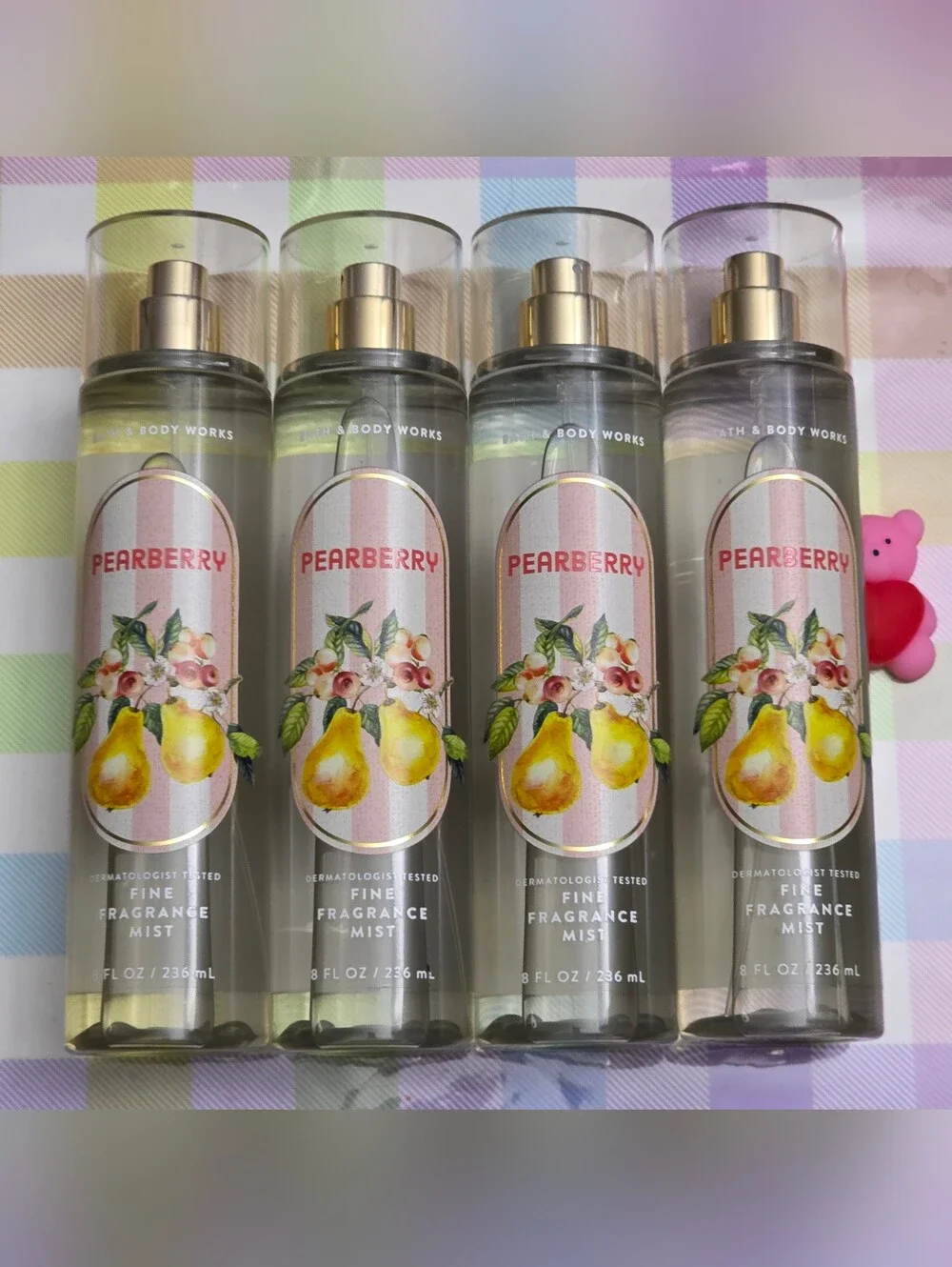 Bath & Body Works Pearberry Fine Fragrance Mist - Set of 4 New RARE